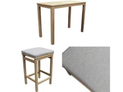 Aruba Mesa De Pe De 4 Lugares Em Acacia - Almofadas De Areia