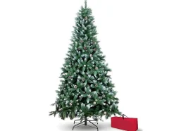Arvore De Natal Luxuosa 210 Cm Efeito Neve