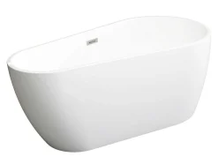 Banheira Clássica Assimetrica De 240 L Dimensoes 160 X 80 X 59 Cm Cor Branco Em Acrilico - Lepine