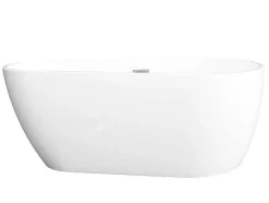 Banheira Clássica Assimetrica De 240 L Dimensoes 160 X 80 X 59 Cm Cor Branco Em Acrilico - Lepine