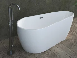 Banheira Clássica Assimetrica De 240 L Dimensoes 160 X 80 X 59 Cm Cor Branco Em Acrilico - Lepine