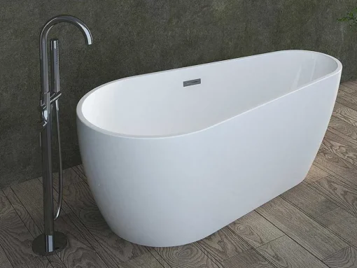 Banheira Clássica Assimetrica De 240 L Dimensoes 160 X 80 X 59 Cm Cor Branco Em Acrilico - Lepine