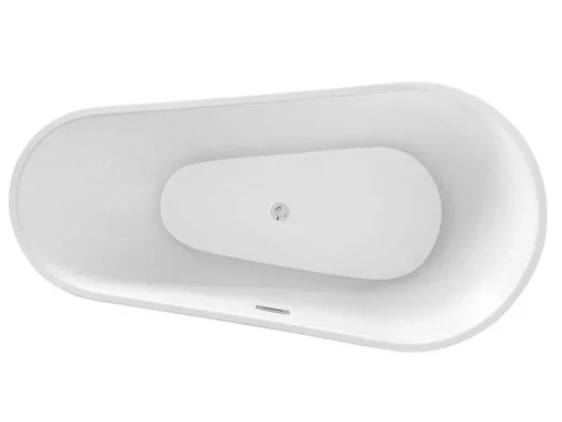 Banheira Clássica Assimetrica De 240 L Dimensoes 160 X 80 X 59 Cm Cor Branco Em Acrilico - Lepine