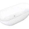 Banheira Clássica Oval De 240 L Dimensoes 170 X 75 X 60 Cm Cor Branco Em Acrilico - Mobula