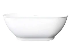 Banheira Clássica Oval De 240 L Dimensoes 170 X 75 X 60 Cm Cor Branco Em Acrilico - Mobula