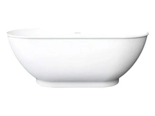 Banheira Clássica Oval De 240 L Dimensoes 170 X 75 X 60 Cm Cor Branco Em Acrilico - Mobula