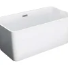 Banheira Clássica Retangular De 208 L Dimensoes 150 X 70 X 55 Cm Cor Branco Em Acrilico - Spicara