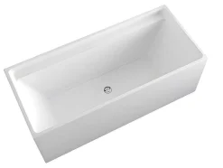Banheira Clássica Retangular De 232 L Dimensoes 150 X 75 X 60 Cm Cor Branco Em Acrilico - Aspius
