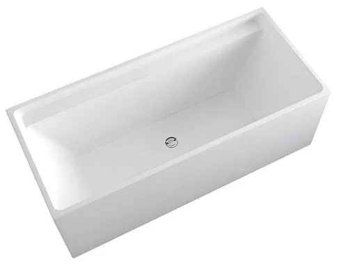 Banheira Clássica Retangular De 232 L Dimensoes 150 X 75 X 60 Cm Cor Branco Em Acrilico - Aspius