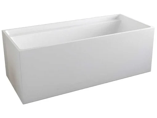 Banheira Clássica Retangular De 232 L Dimensoes 150 X 75 X 60 Cm Cor Branco Em Acrilico - Aspius