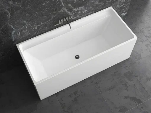 Banheira Clássica Retangular De 232 L Dimensoes 150 X 75 X 60 Cm Cor Branco Em Acrilico - Aspius