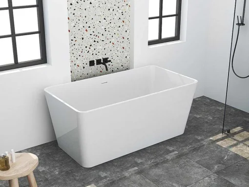 Banheira Clássica Retangular De 208 L Dimensoes 150 X 70 X 55 Cm Cor Branco Em Acrilico - Spicara