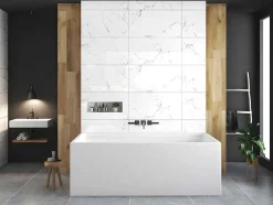 Banheira Clássica Retangular De 232 L Dimensoes 150 X 75 X 60 Cm Cor Branco Em Acrilico - Aspius
