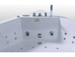 Banheira De Hidromassagem Branca 152 X 152 Cm Bomba Dupla 19 Jatos - Calliope