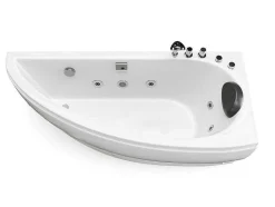 Banheira De Hidromassagem Assimetrica Branca, 1 Lugar, 160X75 Cm, Canto Direito - Tabana