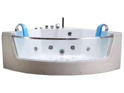 Banheira De Hidromassagem Branca 152 X 152 Cm Bomba Dupla 19 Jatos - Calliope