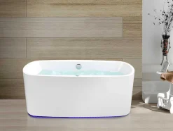 Banheira De Hidromassagem Com Leds Sirgao - 1 Péssoa - 155L - 75X150 Cm - Preta