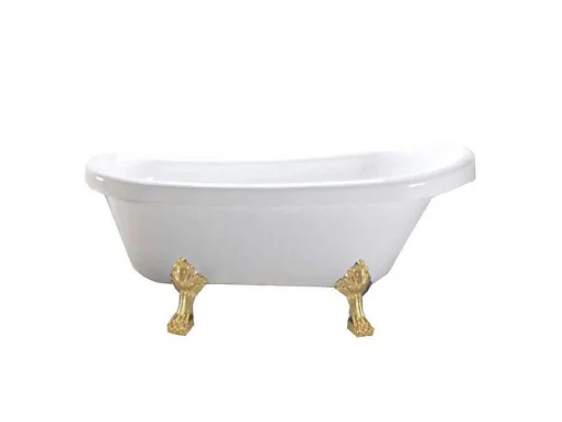 Banheira De Ilha Vintage 170 X 80 Cm Com Pés Dourados - Marigold