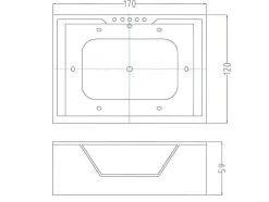 Banheira Hidromassagem 170 X 120 Cm 8 Jatos Com Vidro Panorâmico - Amber