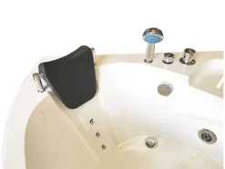 Banheira Hidromassagem Branca 135 X 135 Cm Para 2 Péssoas 9 Jatos - Briony