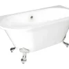Banheira Semi-Clássica Retro Com Pés De 154 L Dimensoes 150 X 74 X 61 Cm Cor Branco Em Acrilico - Sparus