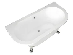 Banheira Semi-Clássica Retro Com Pés De 154 L Dimensoes 150 X 74 X 61 Cm Cor Branco Em Acrilico - Sparus