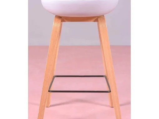 Banqueta Nordica Com Pernas Em Faia (63Cm) - Daxer - Cinza Claro