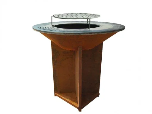 Barbecue Brasero Avec Plaque D'Acier De 100 Cm