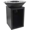 Barbecue Grelhador Braseiro A Carvao E Madeira Com Arrumação 80 X 80 X 96 Cm Preto - Ignos