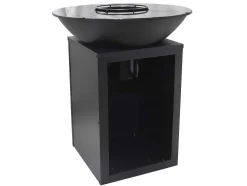 Barbecue Grelhador Braseiro A Carvao E Madeira Com Arrumação 80 X 80 X 96 Cm Preto - Ignos