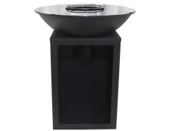Barbecue Grelhador Braseiro A Carvao E Madeira Com Arrumação 80 X 80 X 96 Cm Preto - Ignos