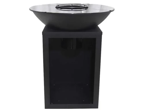 Barbecue Grelhador Braseiro A Carvao E Madeira Com Arrumação 80 X 80 X 96 Cm Preto - Ignos