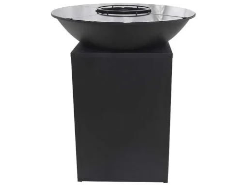 Barbecue Grelhador Braseiro A Carvao E Madeira Com Arrumação 80 X 80 X 96 Cm Preto - Ignos