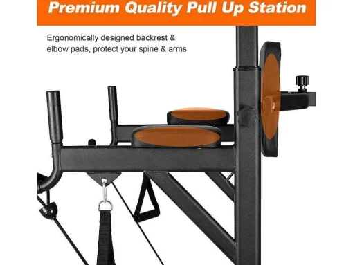 Barra Multifuncoes Power Tower Dip Station Pull Up Bar Com Altura Ajustavel