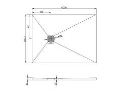 Base De Duche Para Ladrilhar Delos 1200X900X40 Mm