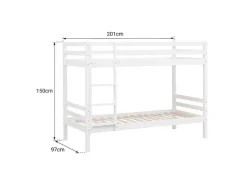 Beliche Para Crianças 190X90Cm Branco Amber