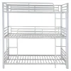 Beliche Triplo De 3 X 90 X 190 Cm Em Metal Cor Prateado - Elouan Iii