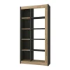 Biblioteca Com 10 Nichos Natural E Antracite - Silomai