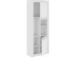 Biblioteca Com 2 Portas E 3 Nichos Cor Branco - Evan