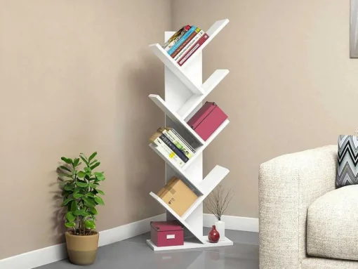 Biblioteca Com 7 Prateleiras Branco - Asinali