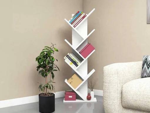 Biblioteca Com 7 Prateleiras Branco - Asinali