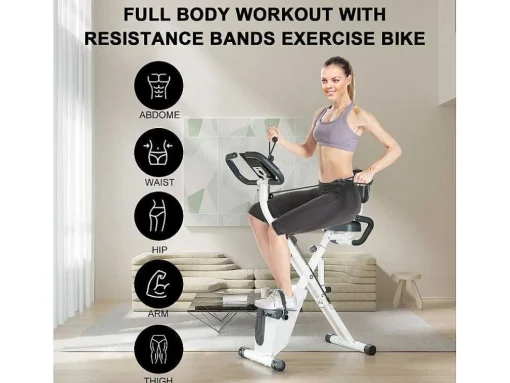 Bicicleta De Exercicio Dobravel 3 Em 1, Bicicleta De Fitness Reclinada Magnetica X-Bike Com Resistencia Ajustavel De 8 Niveis Para Treino De Ginasio Em Casa