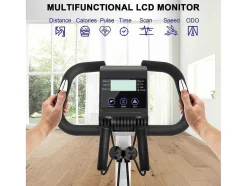 Bicicleta De Exercicio Dobravel 3 Em 1, Bicicleta De Fitness Reclinada Magnetica X-Bike Com Resistencia Ajustavel De 8 Niveis Para Treino De Ginasio Em Casa