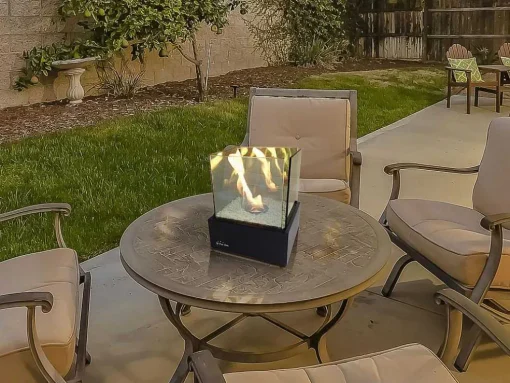 Biolareira De Mesa Com Chama De Efeito Infinito