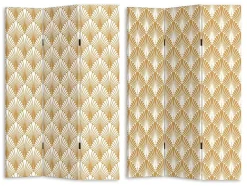 Biombo Impresso 3 Paineis Art Deco Luxor - Mdf - A. 180 X C.120 Cm - Dourado