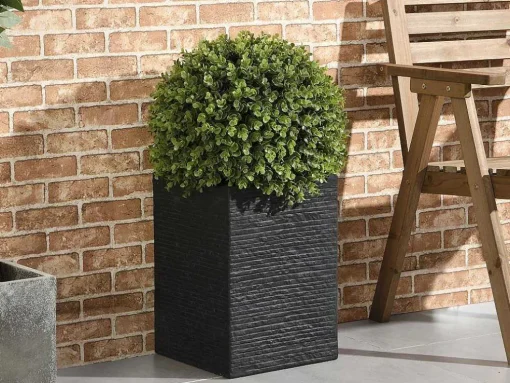 Bola De Buxo Artificial Com Vaso A.66 X D.40 Cm Verde - Diava
