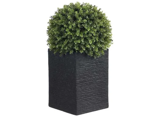Bola De Buxo Artificial Com Vaso A.66 X D.40 Cm Verde - Diava