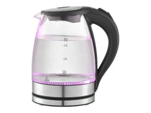 Bouilloire Electrique 2200W En Verre Et Inox 1.7 L
