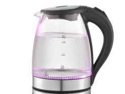 Bouilloire Electrique 2200W En Verre Et Inox 1.7 L