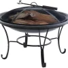 Braseiro De Jardim Redondo Em Aco Mizar - D.75 Cm X A.55 Cm - Preto